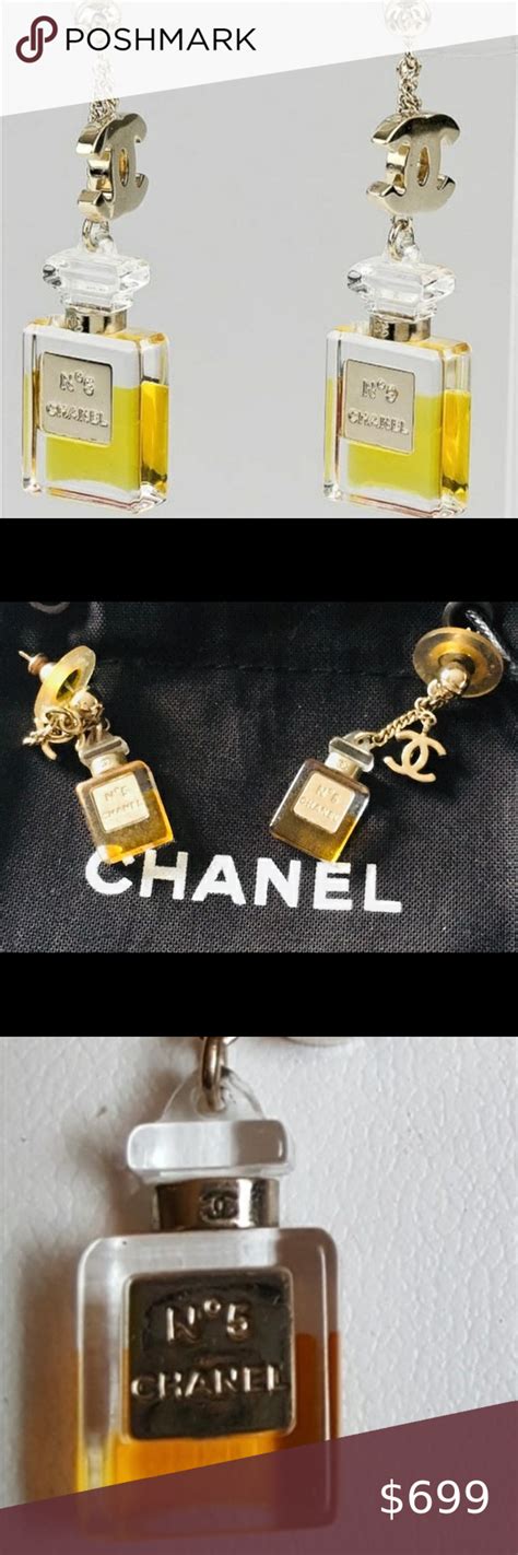 chanel glass bottle earrings.